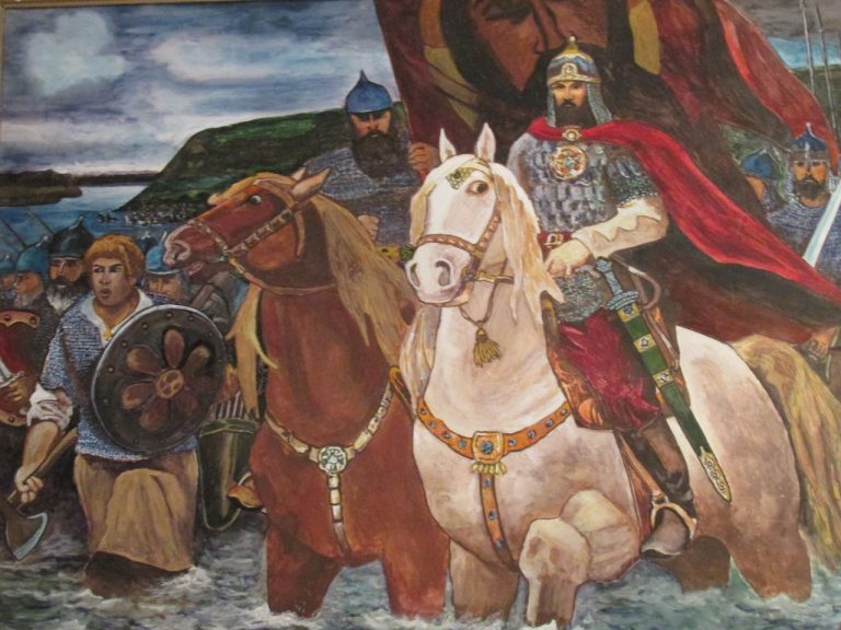 русский князь с дружиной в поле